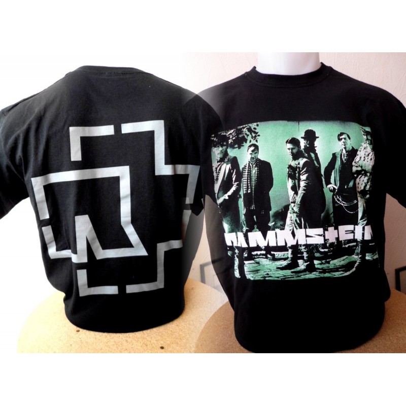 Rammstein t shirt zw groep groen Rammstein t shirt zw groep groen