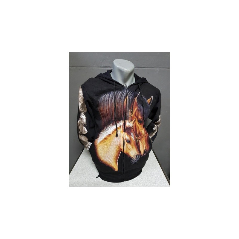 PAARDEN sweatervest PRINT moeder plus veulen rock eagle PAARDEN sweatervest PRINT moeder plus veulen rock eagle