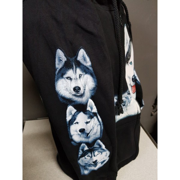 HUSKY Sweater vest print husky sledehond rock eagle