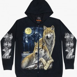 WOLF sweater vest print wolven man en vrouwtje