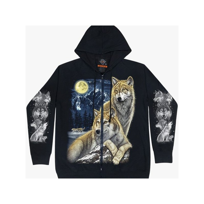 WOLF sweater vest print wolven man en vrouwtje