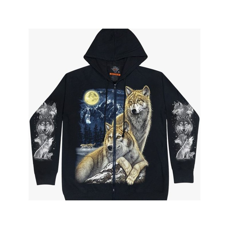 WOLF sweater vest print wolven man en vrouwtje WOLF sweater vest print wolven man en vrouwtje