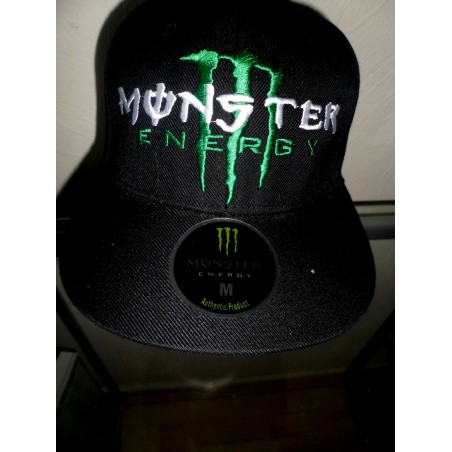 Monster Energy Pet / cap gesloten tekst groen  M Logo