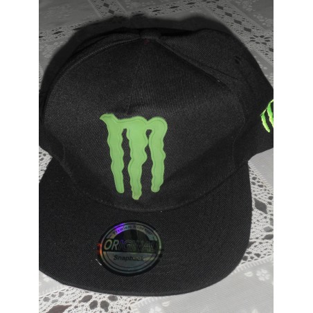 Monster Energy cap zwart rubber M logo junior / volwassen