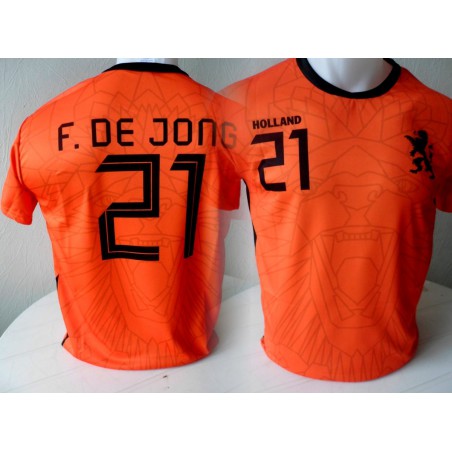 FRENKIE DE JONG nederlandselftal voetbal shirt  oranje  2021