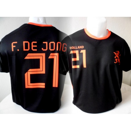 Nederlands eftal voetbalshirt  nr 21  Frenkie  de Jong  uitkleur   2021
